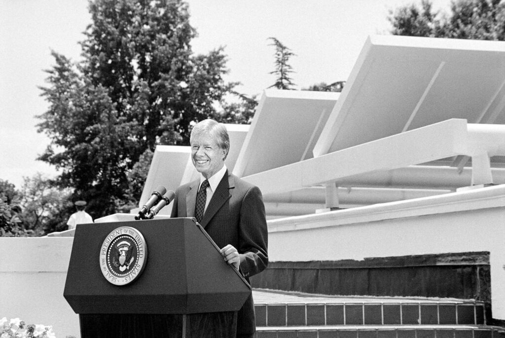 Jimmy Carter Announces White House Solar Panels