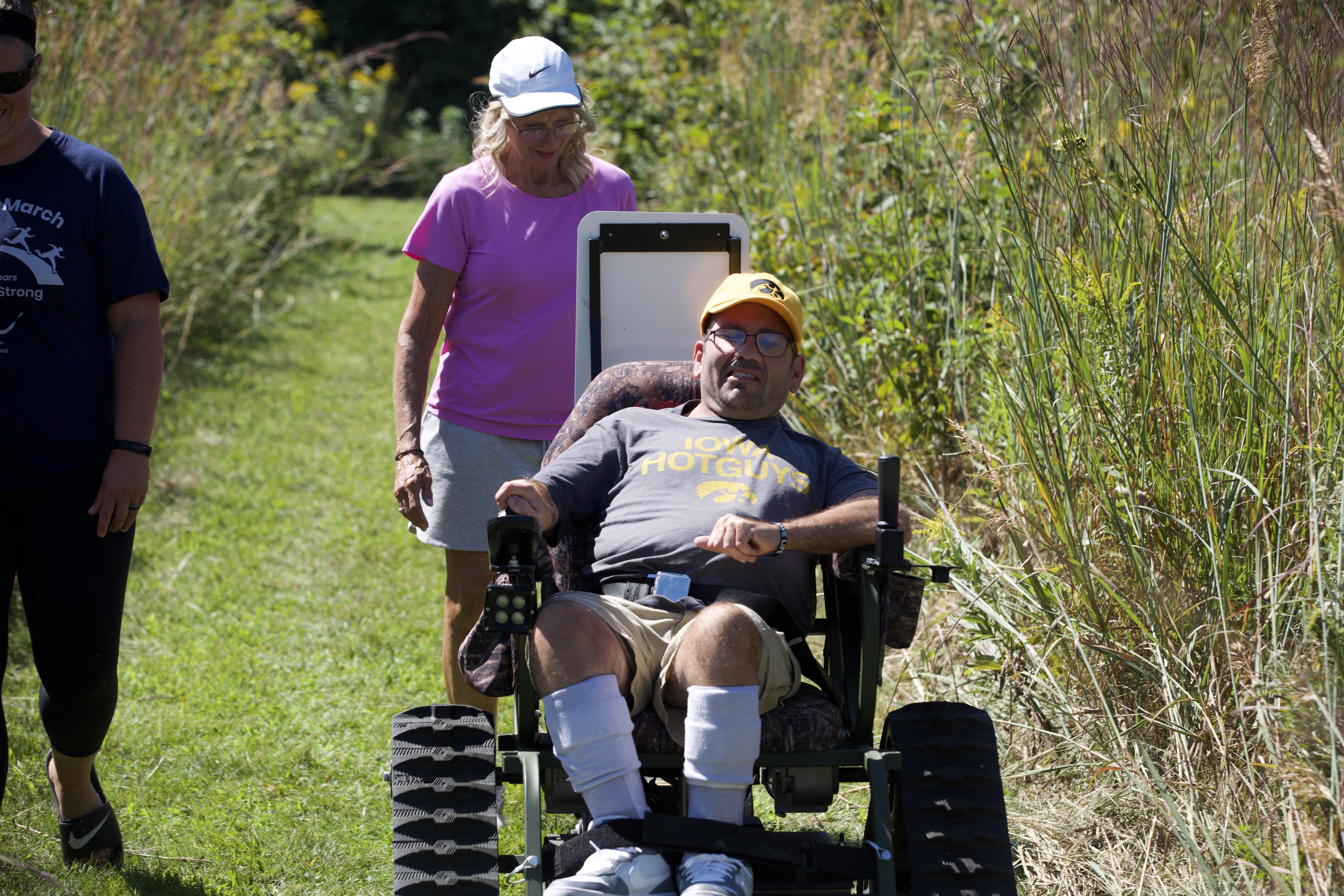 Tyler driving an All-terrain wheelchair