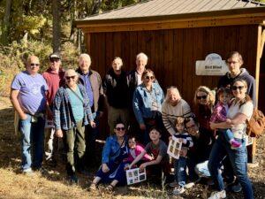 Mike and Esther Wilson's family at the new bird blind