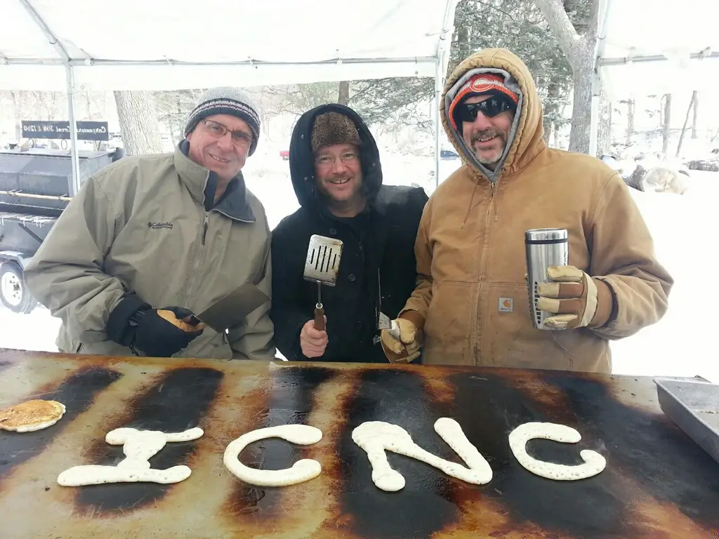 Union members grilling at Maple Syrup Festival